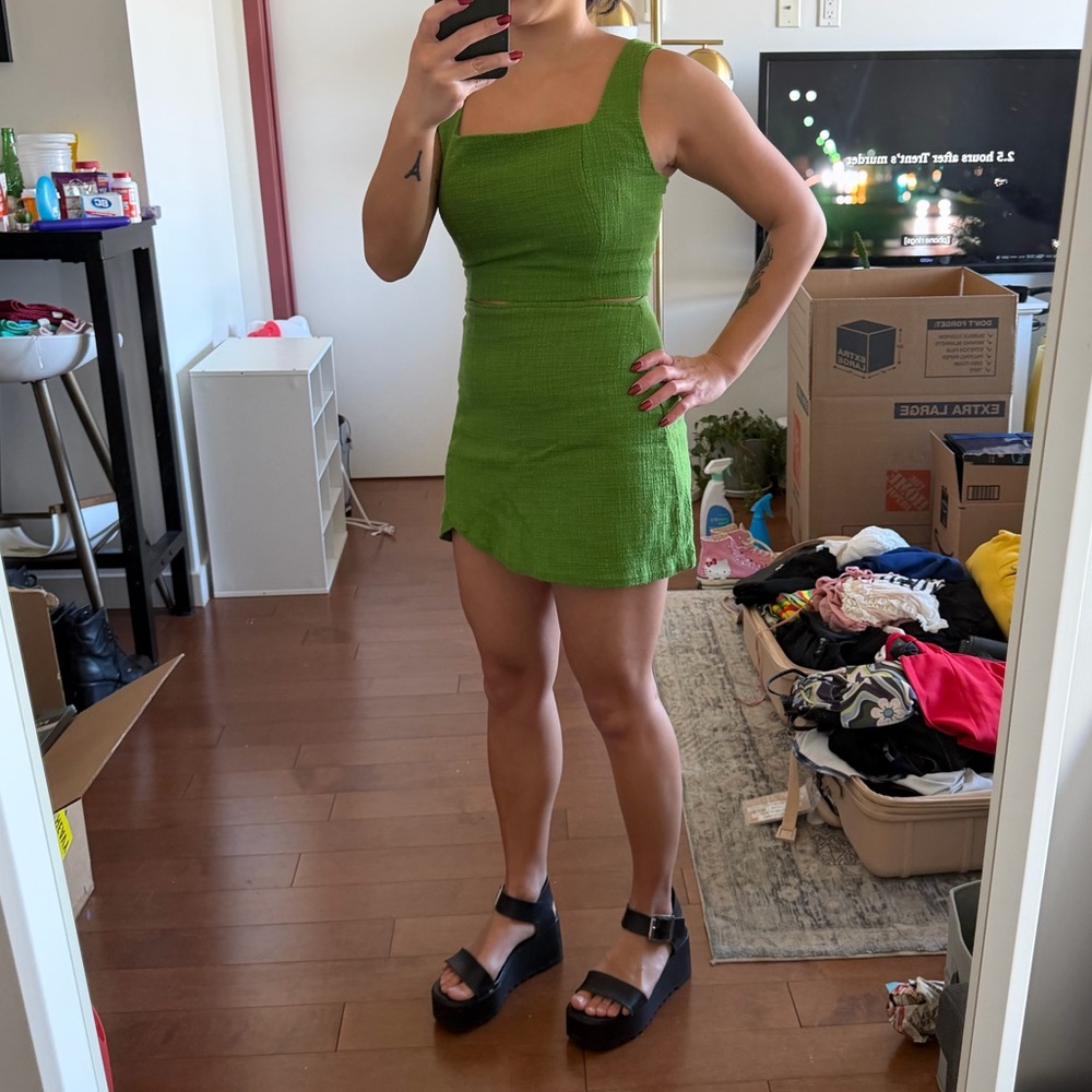 Abercrombie & Fitch Lime Green Two-Piece Set